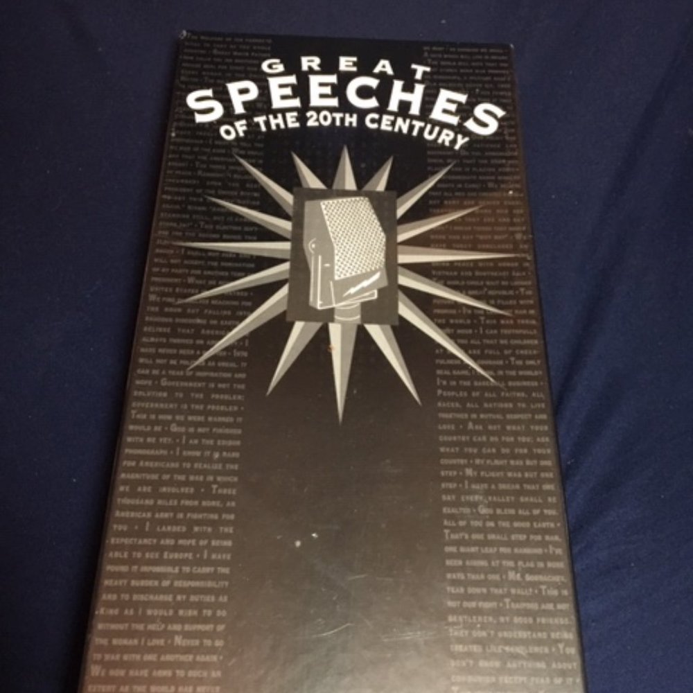 GREAT SPEECHES OF THE 20TH CENTURY ~ 4 Cassette Box Set SEALED 1991